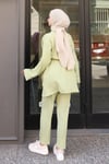 Cep Detaylı Kimono Takım Mint Yeşili