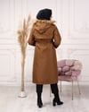 Düğme Detaylı Tesettür Camel Mont 