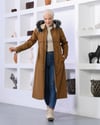 Düğme Detaylı Tesettür Camel Mont 