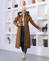Düğme Detaylı Tesettür Camel Mont 