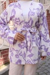 Etnik Desen Kimono Lila