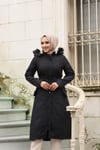 Gizli Patlı Tesettür Siyah Mont