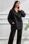 Kimono Kesim Ceket | Bağlamalı Cepli Oversize Model