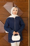 Kot Ceket | Koyu Cepli Fermuarlı Oversize Günlük Stil