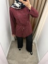 Bağcık Detaylı Tensel Ceket - Bordo