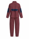 Denim Detaylı Kadife Takım - Bordo