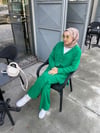 Fitilli Triko Takım - Yeşil