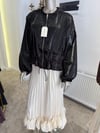 Minimal Taşlı Bomber Ceket Siyah