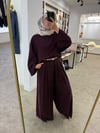 Modal Pantolonlu Takım - Mürdüm