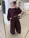 Modal Pantolonlu Takım - Mürdüm