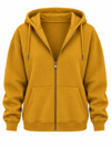Oversize Kapüşonlu Sweatshirt - Hardal