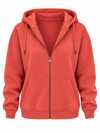 Oversize Kapüşonlu Sweatshirt - Turuncu