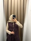 Yaprak Desenli 3'lü Takım - Mürdüm