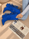 ARİZONA SAKS SUNİ DANA SÜET PÜSKÜLLÜ 6 CM TOPUKLU DALLAS BOT 