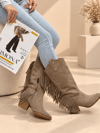 ARİZONA VİZON SUNİ DANA SÜET PÜSKÜLLÜ 6 CM TOPUKLU DALLAS BOT 
