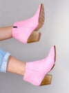 DALİDA PEMBE SÜET DALLAS WESTERN MİNİ BOT