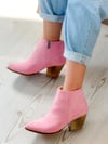 DALİDA PEMBE SÜET DALLAS WESTERN MİNİ BOT