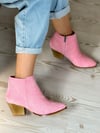 DALİDA PEMBE SÜET DALLAS WESTERN MİNİ BOT
