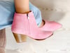 DALİDA PEMBE SÜET DALLAS WESTERN MİNİ BOT