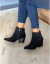 DALİDA SİYAH SÜET DALLAS WESTERN MİNİ BOT