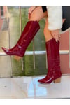 FOLLY BORDO RUGAN DALLAS DİZALTI ÇİZME
