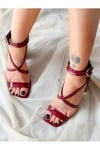 JULİA BORDO RUGAN TOPUKLU SANDALET