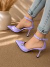 LUNA LİLA RUGAN 10 CM İNCE ÖKÇE STİLETTO SANDALET