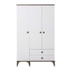 Cagız Ruya 3 120 Cm Kapılı Dolap - Cevız - Beyaz