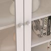 Dekorex BFE211-Beyaz 2 Cam Kapaklı Yüksek Büfe