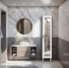Dekorex BNY104-Beyaz Tek Kapılı Banyo Dolabı Aynalı