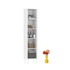 Dekorex BNY104-Beyaz Tek Kapılı Banyo Dolabı Aynalı