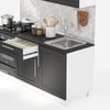 DEKOREX PİA SERİSİ ASPİRATÖR MODÜLLÜ SİYAH TEZGAHLI ANTRASİT HAZIR MUTFAK 180 cm PİA-A-180ASP