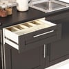 DEKOREX PİA SERİSİ DAVLUMBAZ MODÜLLÜ SİYAH TEZGAHLI ANTRASİT HAZIR MUTFAK 240 cm PİA-A-240DAV