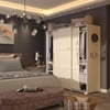 Dekorex SRG231-Beyaz 3 Kapaklı Sürgülü Gardırop