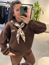 Acı Kahve Şal Detaylı Sweat