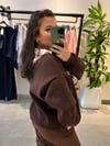 Acı Kahve Şal Detaylı Sweat