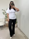 Dilvin Beyaz Yanları Büzgülü Bluz