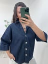 Dilvin Premium Seri Lacivert Jean Gömlek