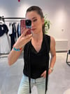 Dilvin Siyah Şal Yaka Degaje Bluz