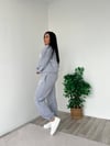 Gri Baskılı Sweat Takım