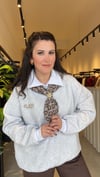 Gri Şal Detaylı Sweat