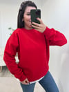 Kırmızı Basic Sweatshirt