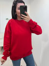 Kırmızı Basic Sweatshirt