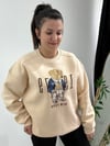 Krem Tedy Baskılı Şardonlu Sweat