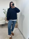 Lacivert Basic Sweatshirt