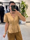 Latte Çiçek Düğme Detaylı Gömlek