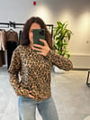 Leopar Desenli Guyşa Bluz