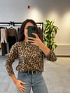 Leopar Desenli Guyşa Bluz