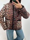 Leopar Desenli Kapitone Ceket