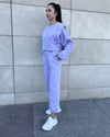 Lila Vatkalı Sweatshirt Takım
